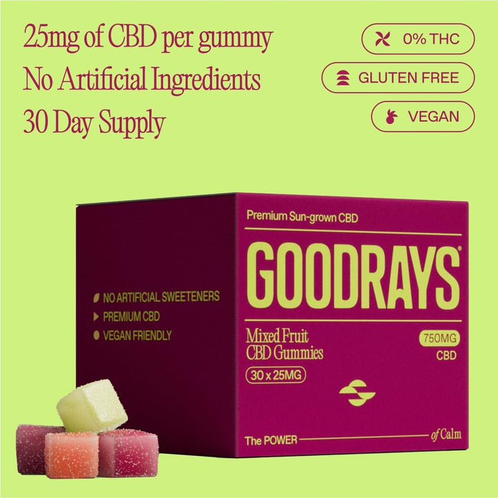 CBD Gummies, High Strength, Natural Sleep Stress and Anxiety Relief, Vegan, Mixed Pack, 30 X 25Mg Gummies, Packaging May Vary