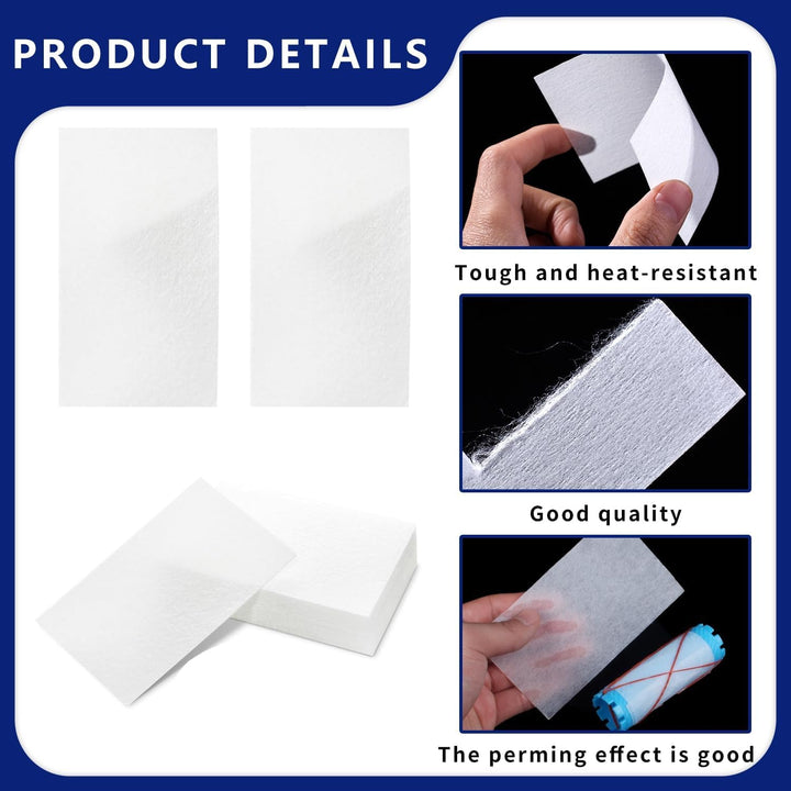 100 PCS Salon Perm Papers for Professional & Home Use, Non-Woven Hair Perm Kit for Curling & Coloring, for Even Solution Distribution & Hair Protection