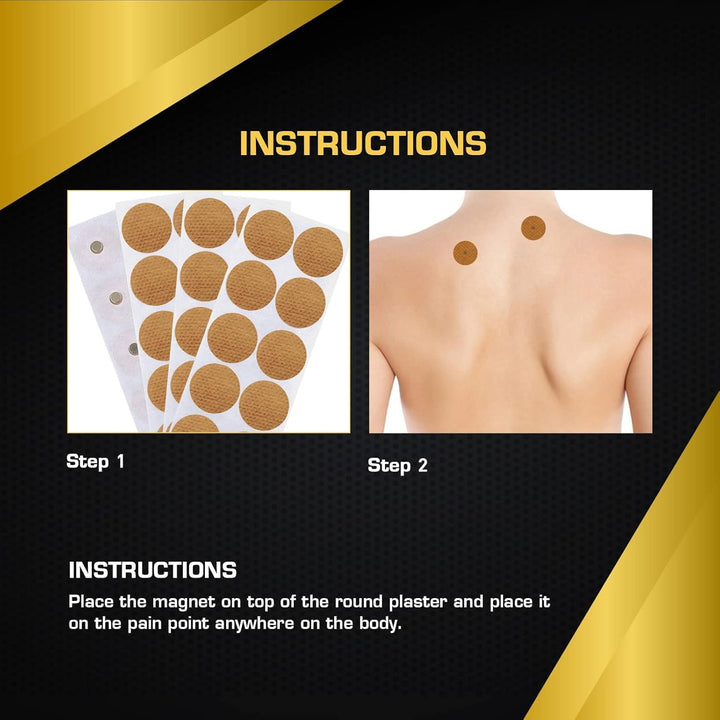 50 Pieces Magnetic Acupressure Patches, 600 Gaussian, Magnetic Patch for Pain Relief, for Body Sticker, Relaxation Pain Relief Magnets Acupressure Magnet Acupressure Magnetic Plaster for Knee