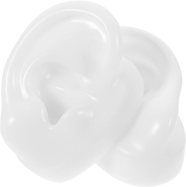Silicone Ear Shape Model for Teaching Ear Cleaning and Accessories Display Realistic Left and Right for Acupuncture Training and Piercing Practice