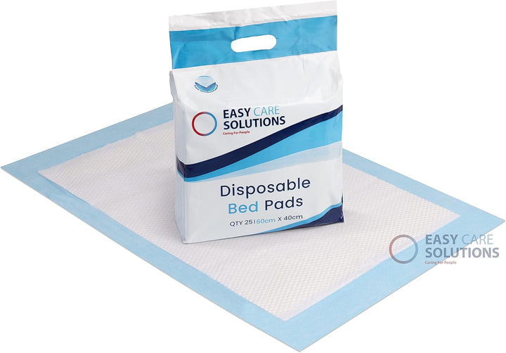 100 X Disposable Incontinence Bed Pads 40 X 60 Cm| Underpads, Bed Mats, Mattress Protectors, Incontinence Pads | Adults & Elderly, Sofa & Chair for Children | 4 Packs of 25
