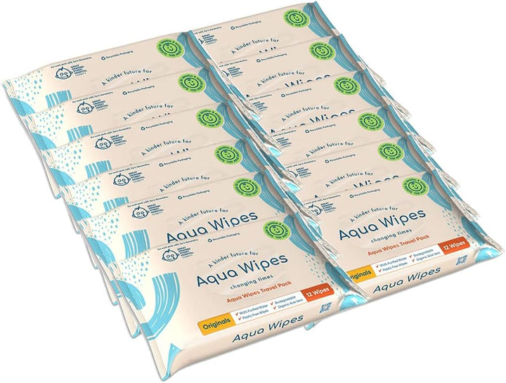 Originals Baby Wipes, 100% Biodegradable, Plastic Free, 99.6% Purified Water, Newborn Wipe, Vegan, Paraben and Perfume Free, NHS Approved (12 Packs of 64, 768 Wipes)