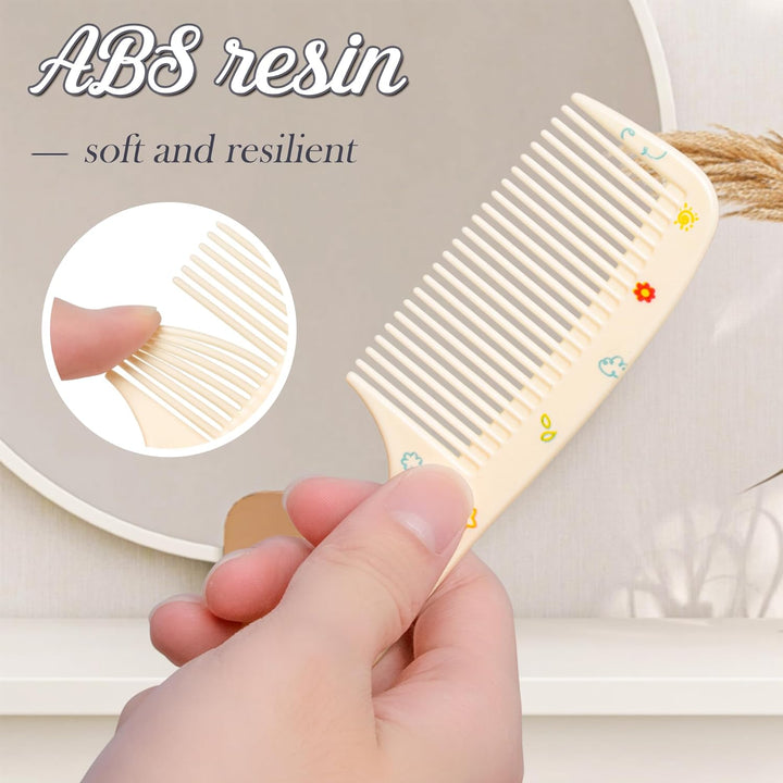 4 Pcs Girls Boys Hair Brush and Comb Set, Cute Styling Childrens Comb Hairbrushes Hairdressing Rat Tail Brush for Toddler Child'S Hair