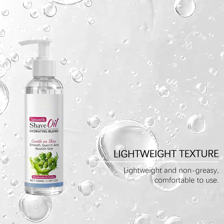 Smooth Shave Oil for Women & Men, 3.38Oz Pre & after Shave Treatment with Vitamin E, Olive & Jojoba Oils, Hydrating Nourishing Moisturizing Skin Soothing, for Face, Body, Legs (2)