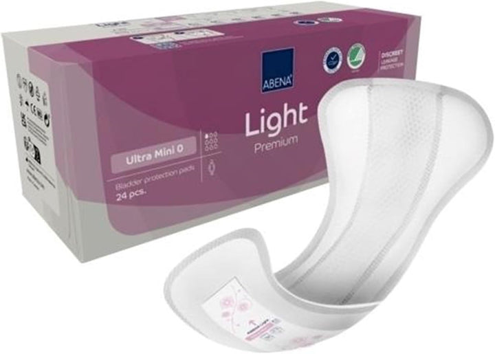 Light Incontinence Pads, Eco-Labelled Women'S Pads Adults, Breathable and Comfortable with Fast Absorption and Protection, Light Maxi 4, White, 850 Ml, 30 PK