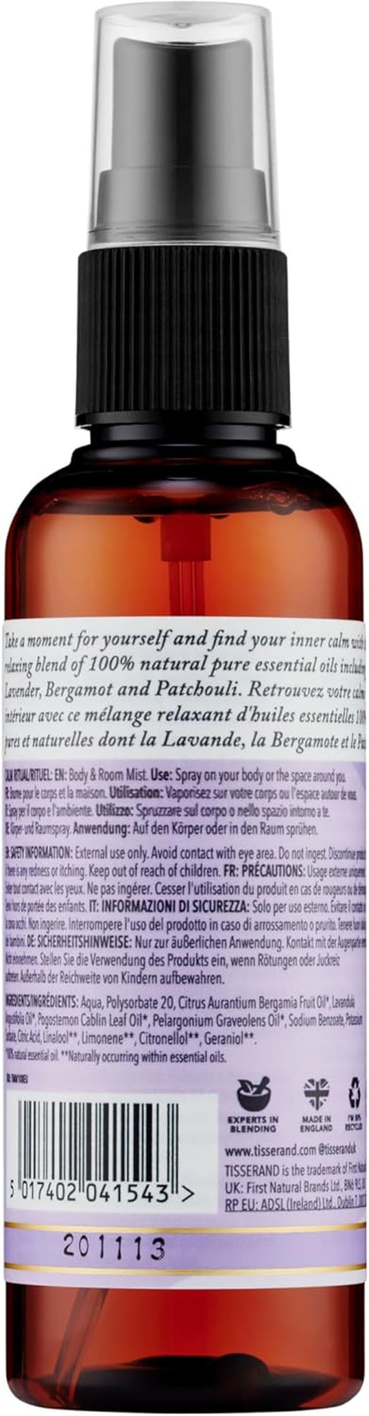 Aromatherapy - Moodfix Body and Room Mist - Patchouli, Bergamot, and Lavender Essential Oil - 100% Natural Pure Essential Oils Blend - 100 Ml