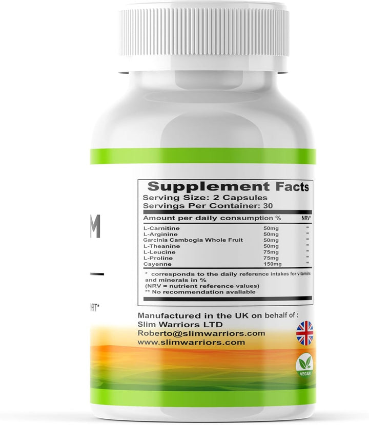 Lipozem Max - Advanced Formula/Food Supplement/All Natural Ingredients - 60 Capsules /1 Month Supply/