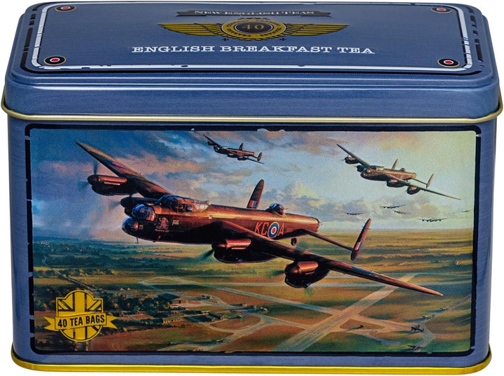 Lancaster Bomber Tea Tin with 40 Breakfast Teabags