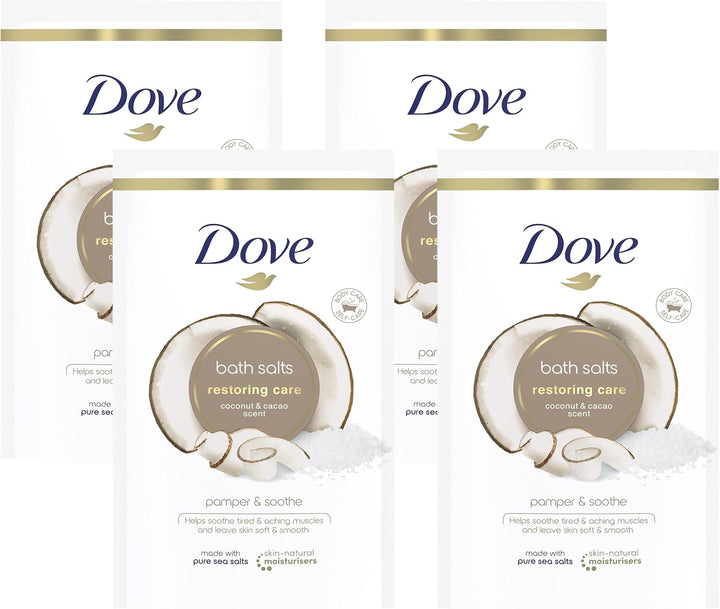 Restoring Care Coconut & Cacao Bath Salts with Skin-Natural Moisturisers to Relax Your Mind & Body, Leaving Your Skin Smooth & Soft 900 G