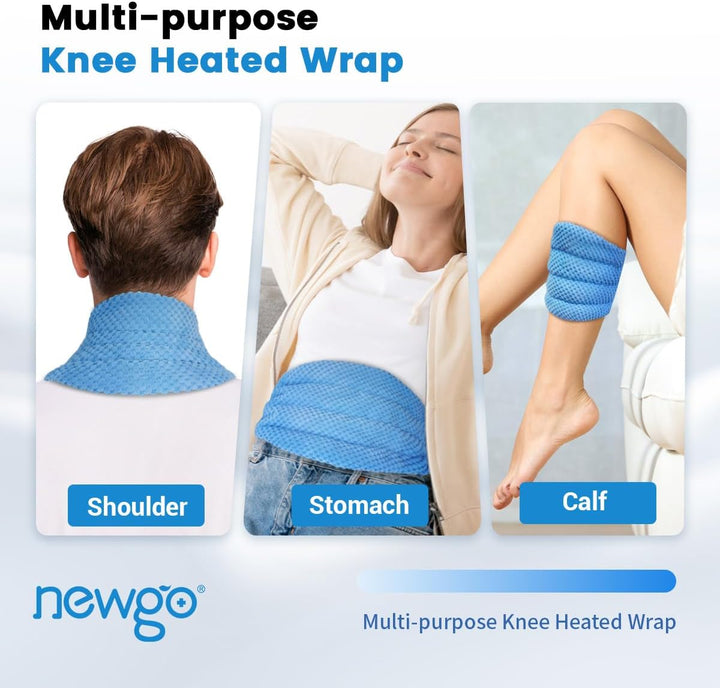 Microwave Heating Pad for Knee Pain Relief, Microwavable Heated Knee Wrap with Moist Heat Therapy for Tennis Elbow Treatment, Joint, Cramps, Muscle,Men and Women