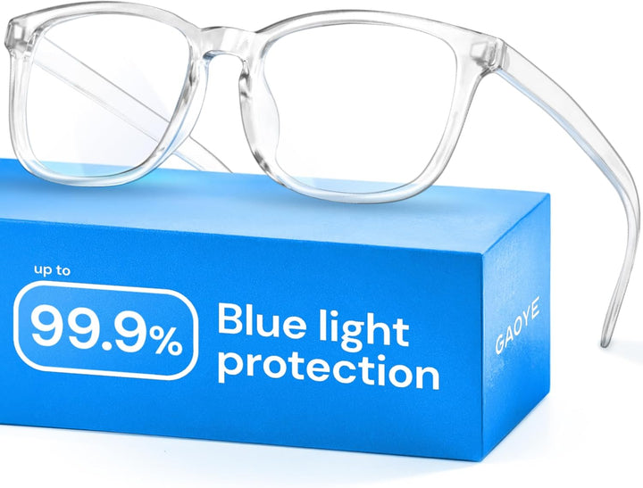 Blue Light Blocking Glasses - Fashion Square Fake Eyeglasses, anti UV Ray Computer Gaming Glasses, Blue Blockers Glasses for Women/Men