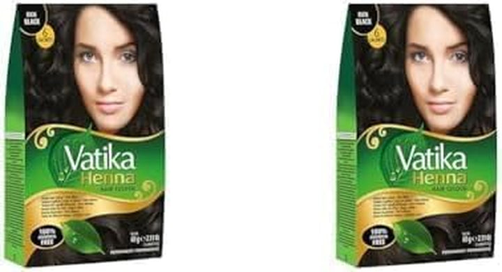 Henna Rich Black Hair Colour - 60G (6 X 10G Sachets), 100% Ammonia Free, for Vibrant Color, Shine, & Coverage (Packaging May Vary)
