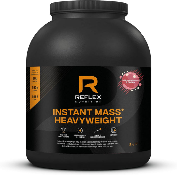 Nutrition Instant Mass Heavyweight - Mass Gainer - over 1000 Kcal per Serving, 60G Protein, Creatine - High Calorie Post Workout or before Bed Protein Shake (Chocolate Perfection, 2 Kg)