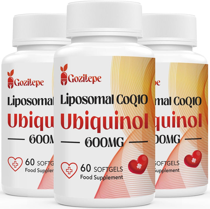 Liposomal Coq10 Ubiquinol 600Mg, 60 Mini Softgels, High Strength Active Coenzyme Q10, Enhanced Absorption, Premium Quality Formula, 60 Count (Pack of 1)