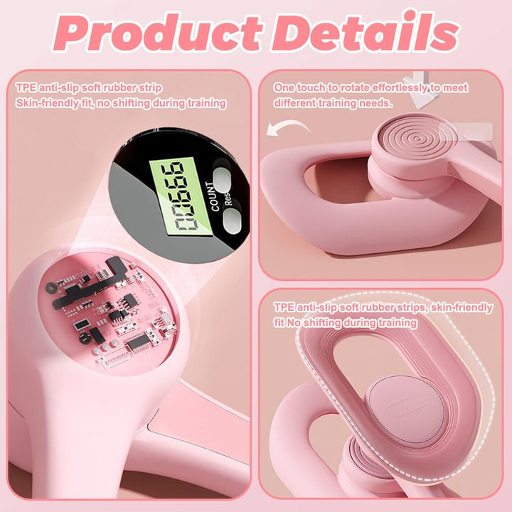 Pelvic Floor Trainer for Women with Counter , Inner Thigh Muscle Master Exercise Devices, Pelvic Floor Strengthener Workout Exerciser Equipment for Home Use