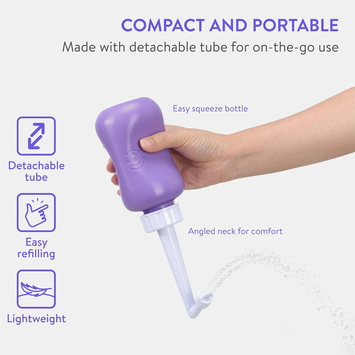 Peri Bottle - Portable Travel Bidet - Labour and Maternity Hospital Bag Essentials - after Birth Recovery Tools for Postpartum Mum - Perineal Spray Bottle Kit