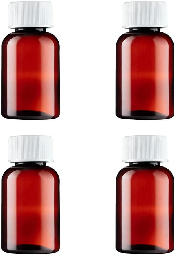 4 PCS 50Ml Plastic Medicine Bottles, Small Empty Pill Bottles for Tablet Storage