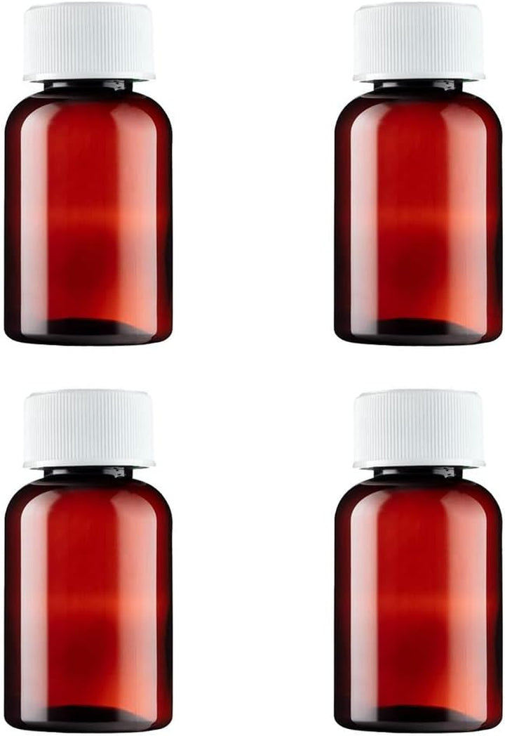 4 PCS 50Ml Plastic Medicine Bottles, Small Empty Pill Bottles for Tablet Storage