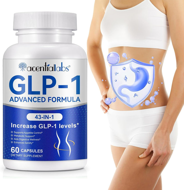 GLP-1 Supplement Weight Loss, GLP-1 Supplement Probiotic for Women & Men, Appetite Suppressant for Weight Loss, Supports Appetite Control, Gut Health, Aids Digestive Wellness