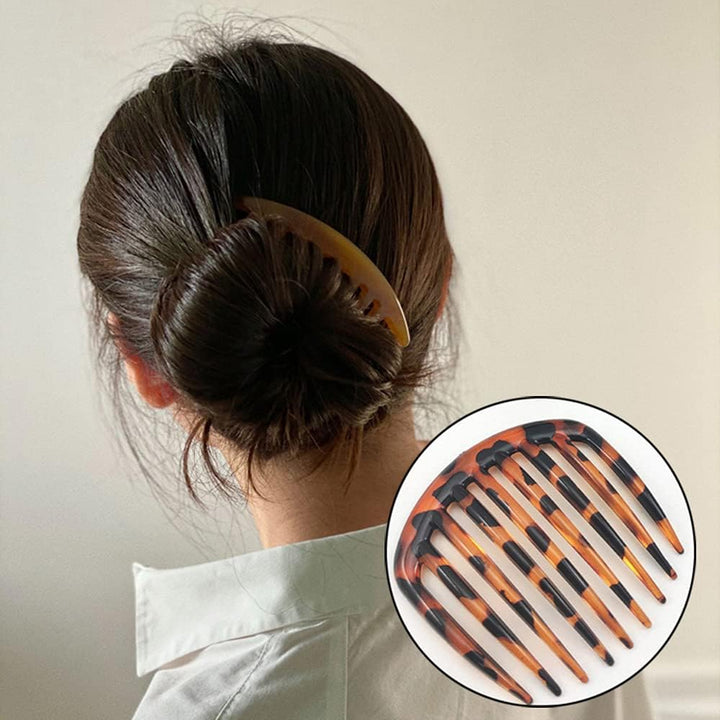 5 Pcs French Twist Comb Retro Celluloid Hair Comb 9 Teeth Non Slip Comb Clips Hair Styling Accessories for Women and Girls Multicolour