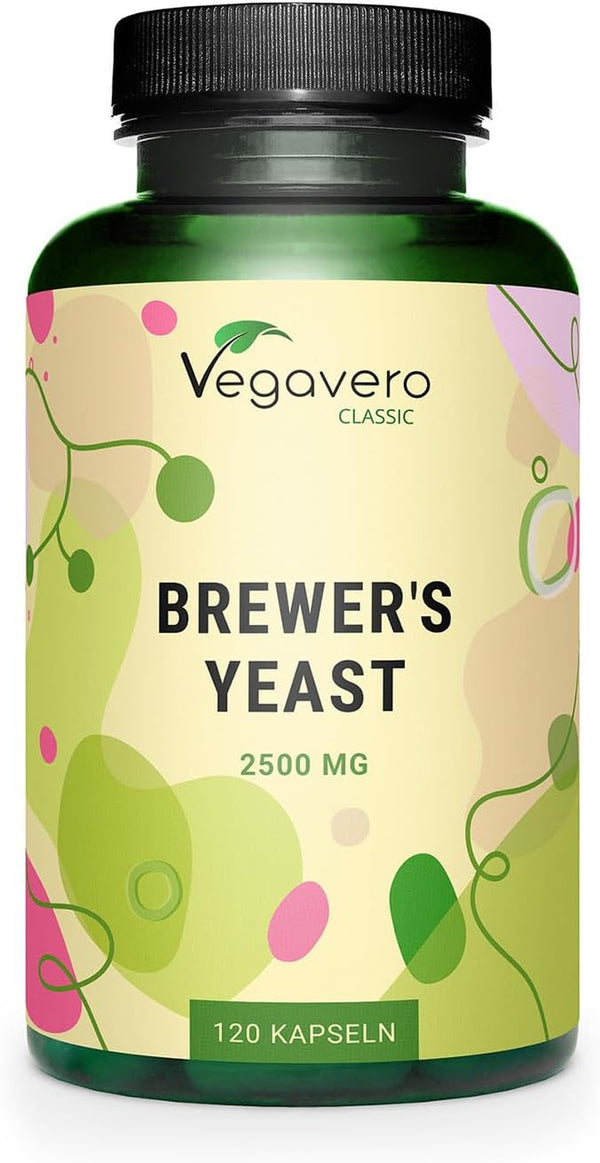 Brewer'S Yeast 2500 Mg | 100% Pure | Natural Source of B-Vitamins, Amino Acids, Minerals | Highly Dosed | NO Additives, Lab Tested | Vegan