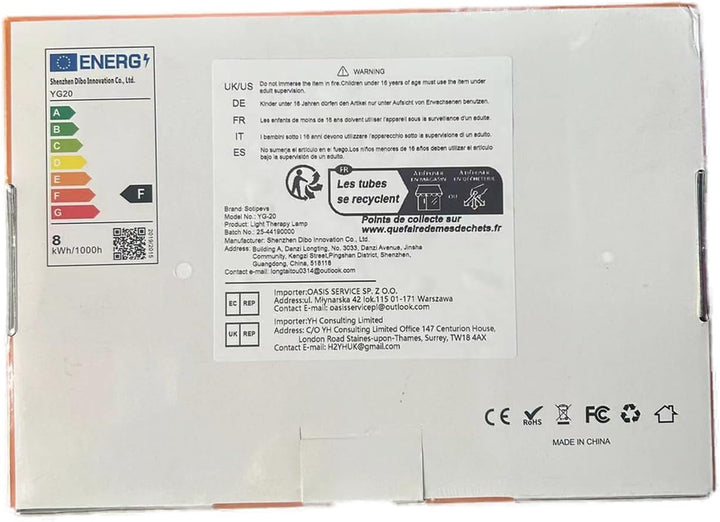 SAD Lamp - 15000 Lux Light Therapy with 3 Color Temperature, 6 Timer, Memory Function, Touch Control for Office/Desk/Home/Sleep