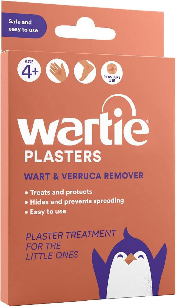 Plasters - Verruca & Wart Remover - Protect, Treat and Prevent - Easy Wart and Verruca Treatment for Hands and Feet - Prevent Spreading Warts - Safe for Adults and Children Aged 4+ - Pack of 15