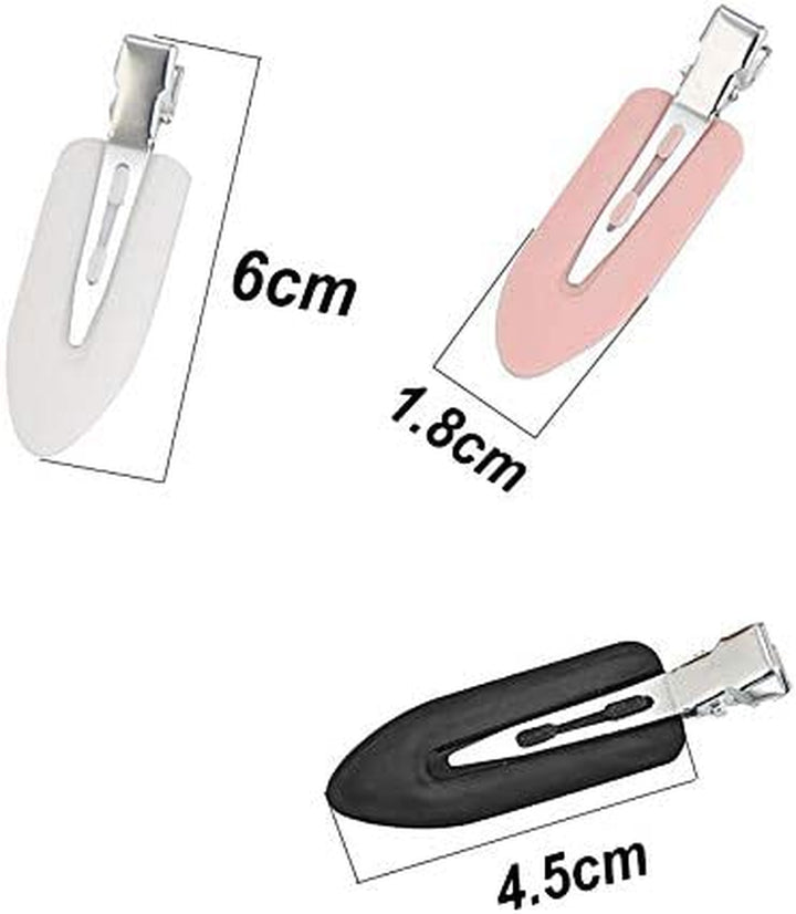 Hairpin[9 Pcs], No Bend Hair Clips, No Crease Hair Clips Pin Curl Clips, Makeup Seamless Hair Clip Clamps for Girl Woman Makeup Bangs Hair Styling(Pink, White, Black)