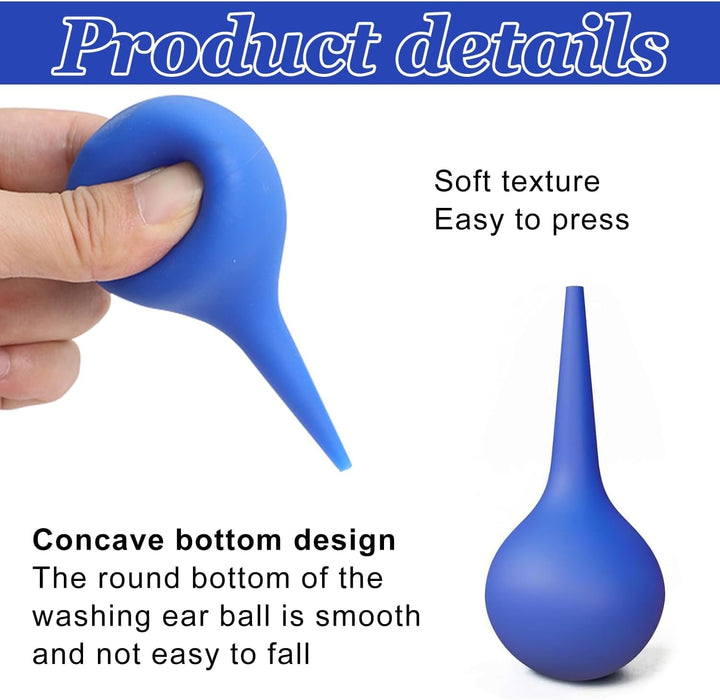 2 PCS Rubber Suction Ear Syringe Bulb for Ear Cleaning – Ear Wax Removal Tool, Safe and Hygienic Rubber Suction Ear Syringe Bulb
