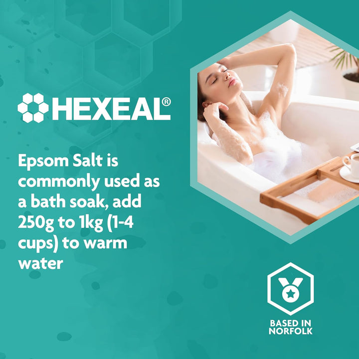 Epsom Salt 25Kg – 25Kg Bag of Food Grade Magnesium Sulphate for Bathing, Gardening & Household Use – Suitable for Personal Care, Soil Enrichment, and More