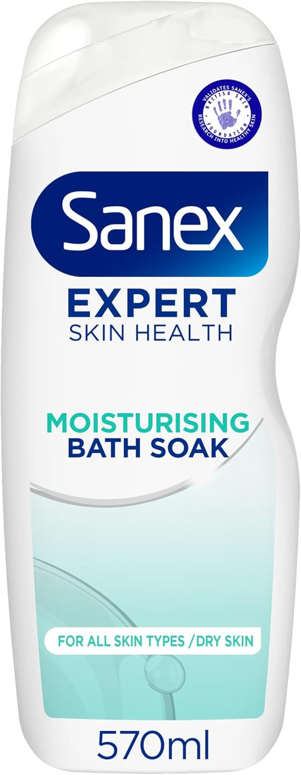 Expert Skin Health Moisturising Bath Soak 570Ml - Bath Soak Men and Women - Bath Foam - Advanced Prebiotic Formula - Smooth and Hydrated Feeling Skin - Supports Good Skin Bacteria