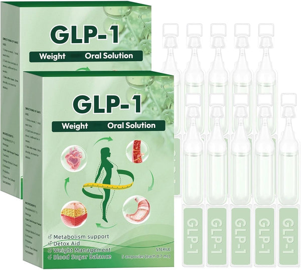 GLP-1 Drops,Natural Moringa Extract, Oral Solution for Slimming, Skin Firming & Toning, Unisex for All Skin Types,Plant-Based Concentrate -2PCS