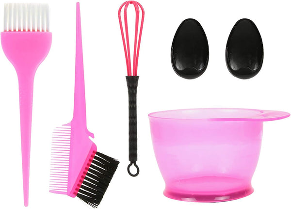 5PCS Hair Dye Color Brush and Bowl Set Ear Caps Dye Mixer Hair Tint Dying Coloring Applicator