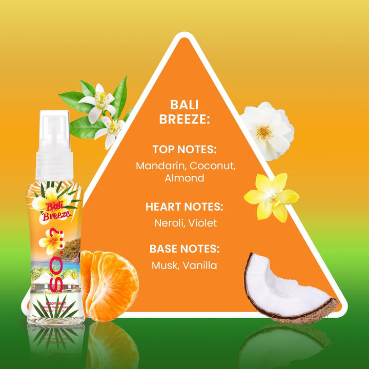Escapes Womens Gift Set, with Ibiza Dream, Bali Breeze, Mykonos Nights & Majorca Love, Fragrance Spray Set (4 X 50Ml)
