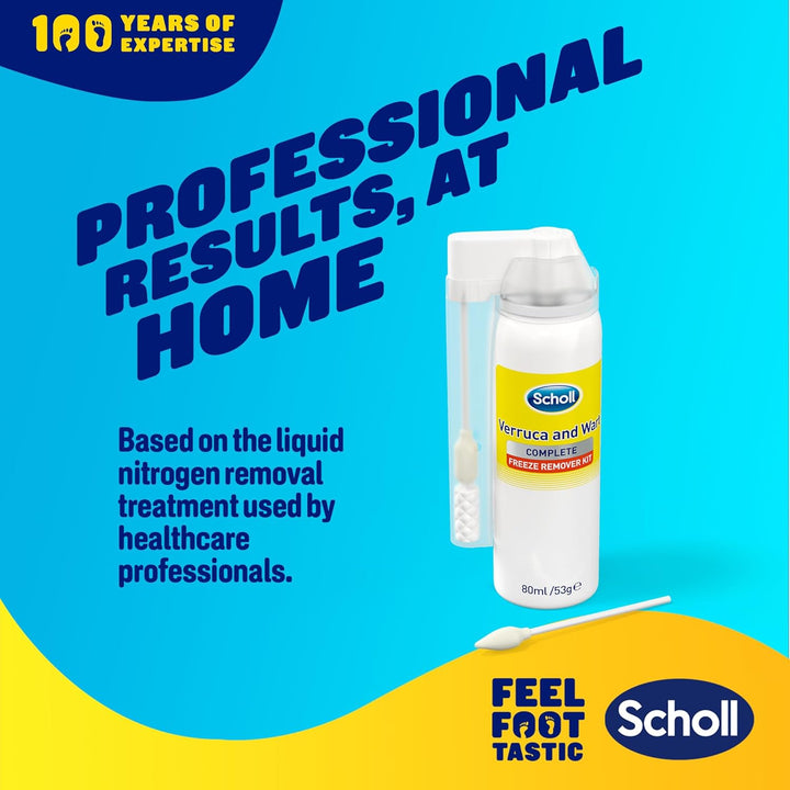 Verruca & Wart Complete Freeze Remover Kit, 80Ml - Verucca Freeze Treatment for Effective Wart and Verucca Removal, 1 Pack