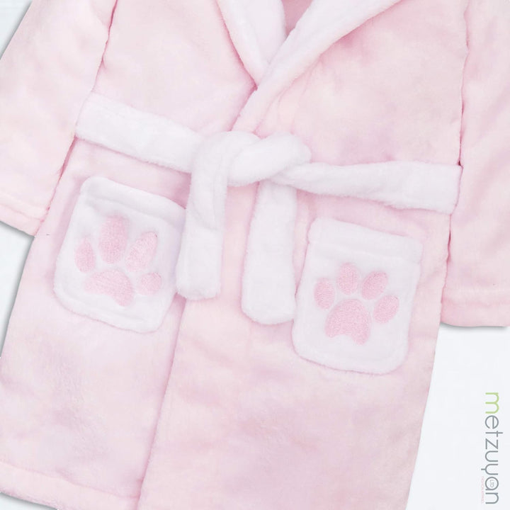 Baby Boys & Girls Teddy Bear Novelty Hooded Dressing Gown with Pockets and Ears