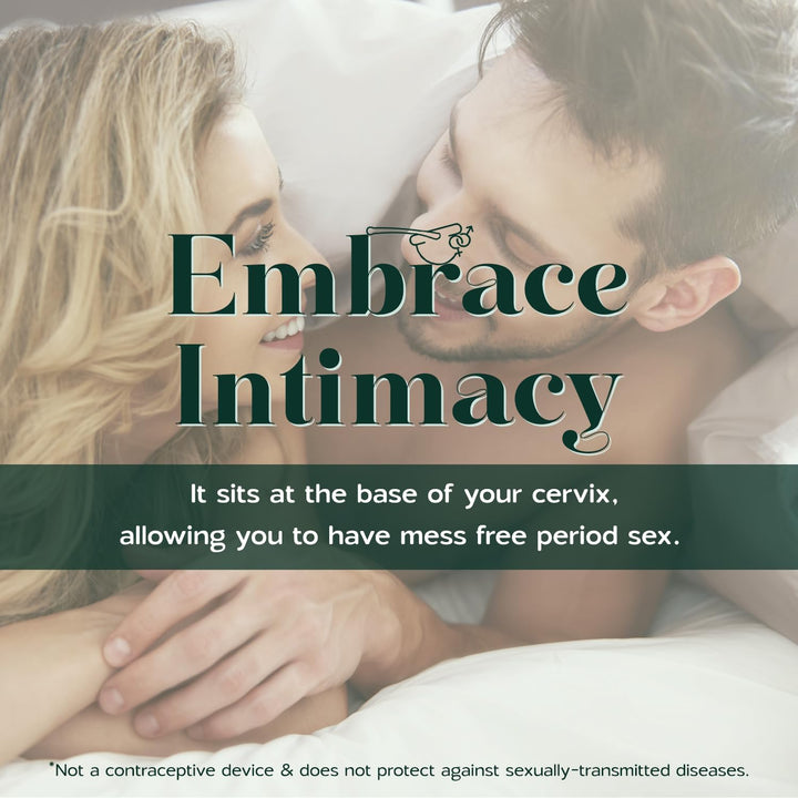 Reusable Menstrual Disc Set of 2 (Small & Large) with Storage Bag, Medical-Grade Silicone, Soft Period Disc, Medium Flow Kit, Feminine Hygiene & Care | Tampons, Pads & Cups Alternative (Green)