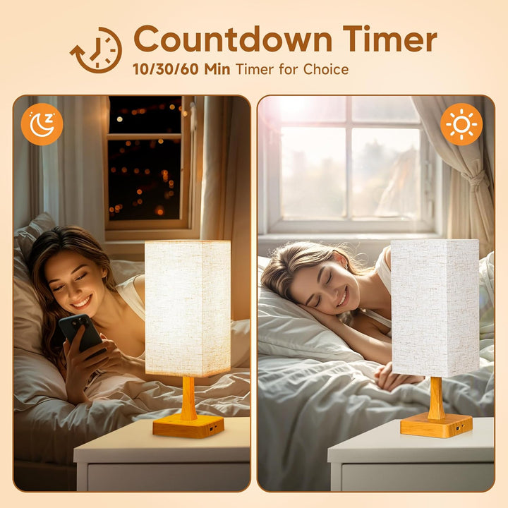 SAD Lamp, 10000 Lux SAD Light with Remote, Upgrade Size, 3 Color Temperatures, 5 Brightness Level Full Spectrum Sun Light Lamp with USB C & a Ports Home/Office Use as Lift Mood, Wood