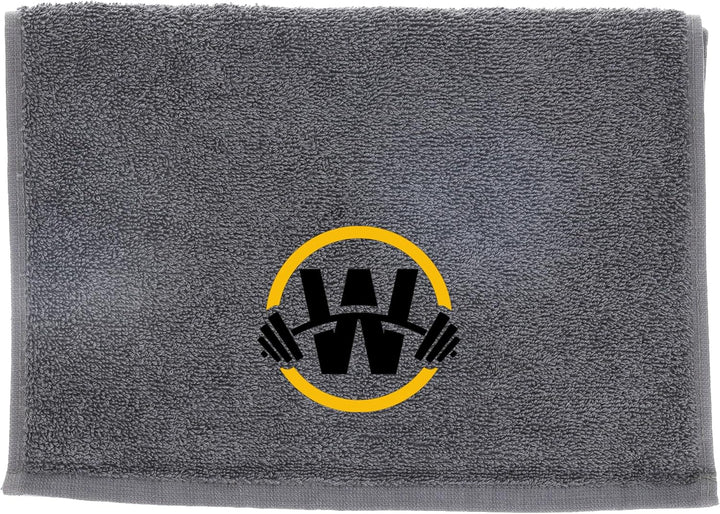 Gym Towel with Monogrammed Embroidery Initial Gift for Men & Women, Training Accessory Gift, Gym Towel Present for Weight Lifting Birthday, Retirement, Christmas - Black, J
