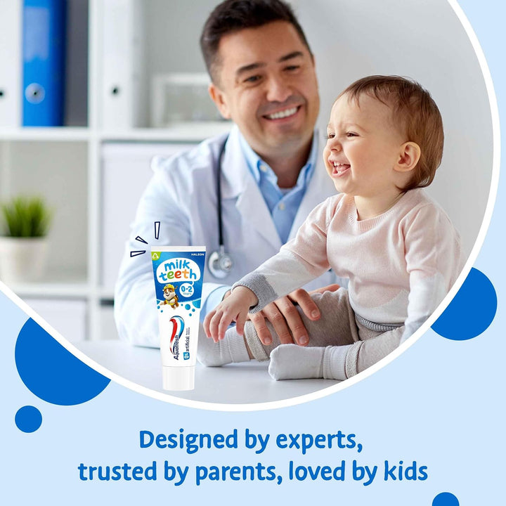 Paw Patrol Milk Teeth Baby Toothpaste 0-2 Years, Toddler Toothpaste for Infants, Gentle Care for Milk Teeth, 50Ml