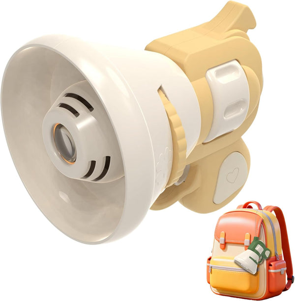 Hilarious Costume Projector &Voice Changer Speaker, Funny Transformation Projector Speaker,Prank Voice Props Can Record Audio, Handheld Bag Charm for Both Adults and Children (Yellow)