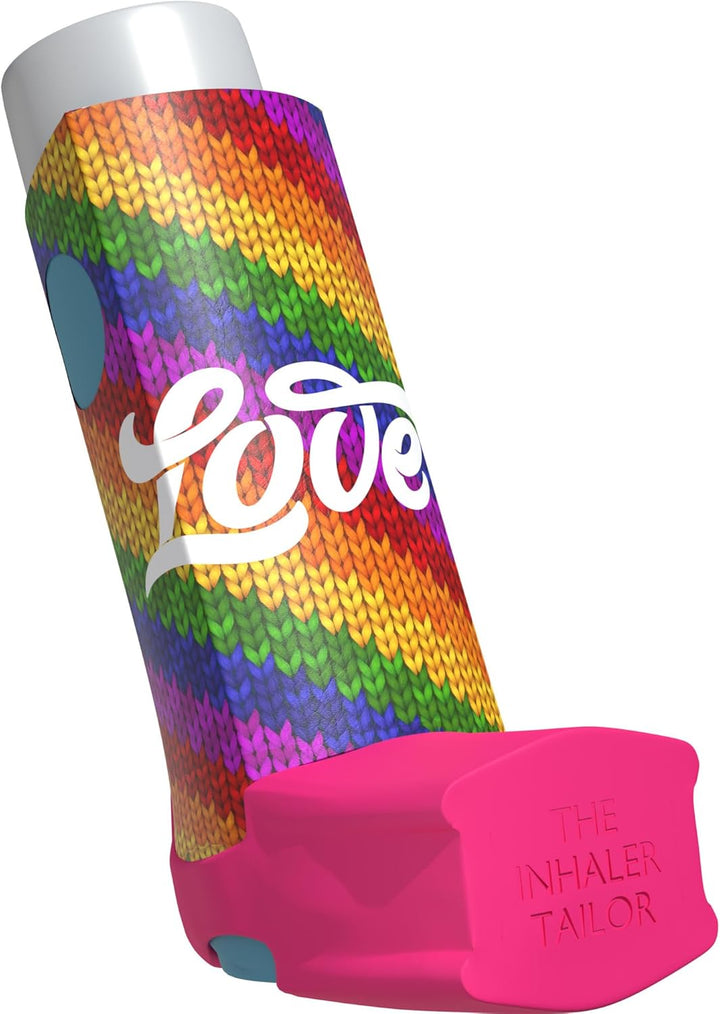 Cover for Ventolin and Shorter Style Inhalers in over 30 Designs – Vegan Leather Case for Kids and Adults - Urban Art Designs (Stitched with Love, Shorter Style)