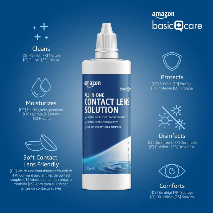All-In-One Solution for Soft Contact Lenses, 3 X 360Ml