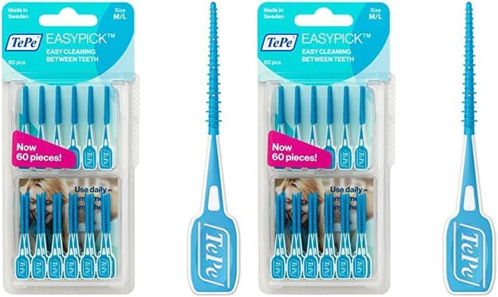 Easypick Toothpicks, Orange, ISO XS-S, 36Pcs, Plaque Remover, Efficient Clean between Teeth, Durable Dental Picks for Narrow Gaps, Travel Case Included