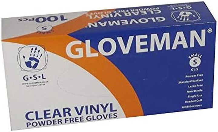 Clear Vinyl Gloves (Box of 100) (Medium)