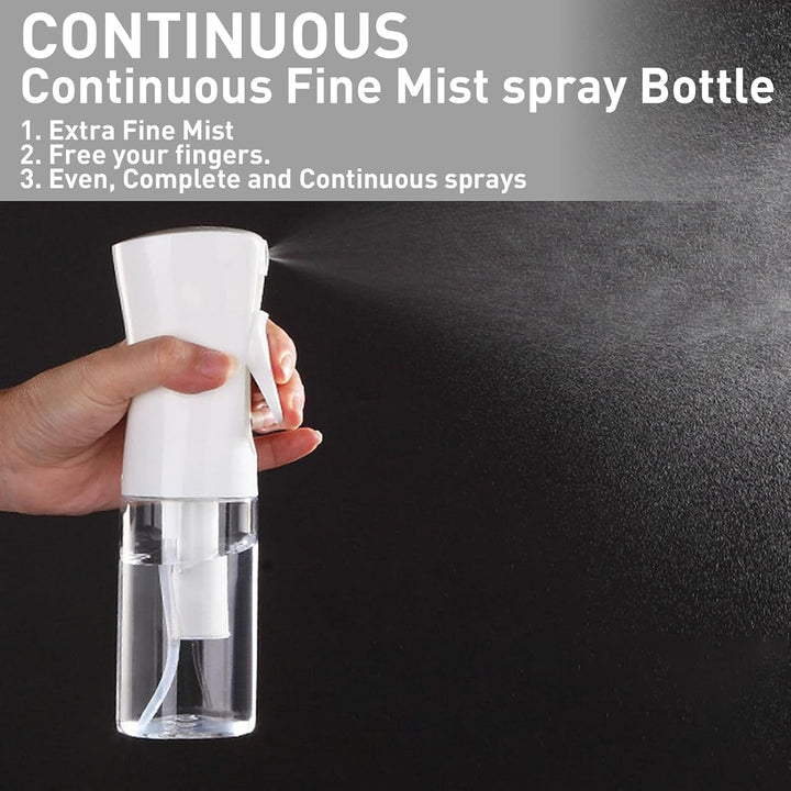 3 PCS Plastic Hair Dye Oil Applying Applicator with Graduated Scale, Root Comb Applicator and Continuous Spray Bottle, 200Ml(White)