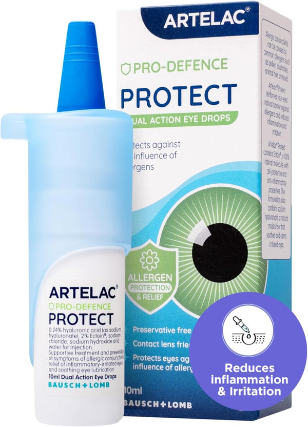 Allergy Eye Drops, Protect, Protection against Allergens and Reduces Eye Inflammation and Irritation, Preservative Free, Contact Lens Friendly, 10Ml