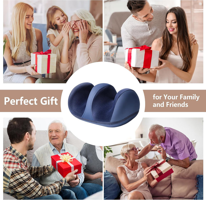 Electric Heated Foot Massager Machine - Calf Foot and Leg Massager for Plantar Fasciitis as Gifts for Men & Women, Rolling Foot Massagers for Pain and Circulation with 12-Point 3D Massage Head