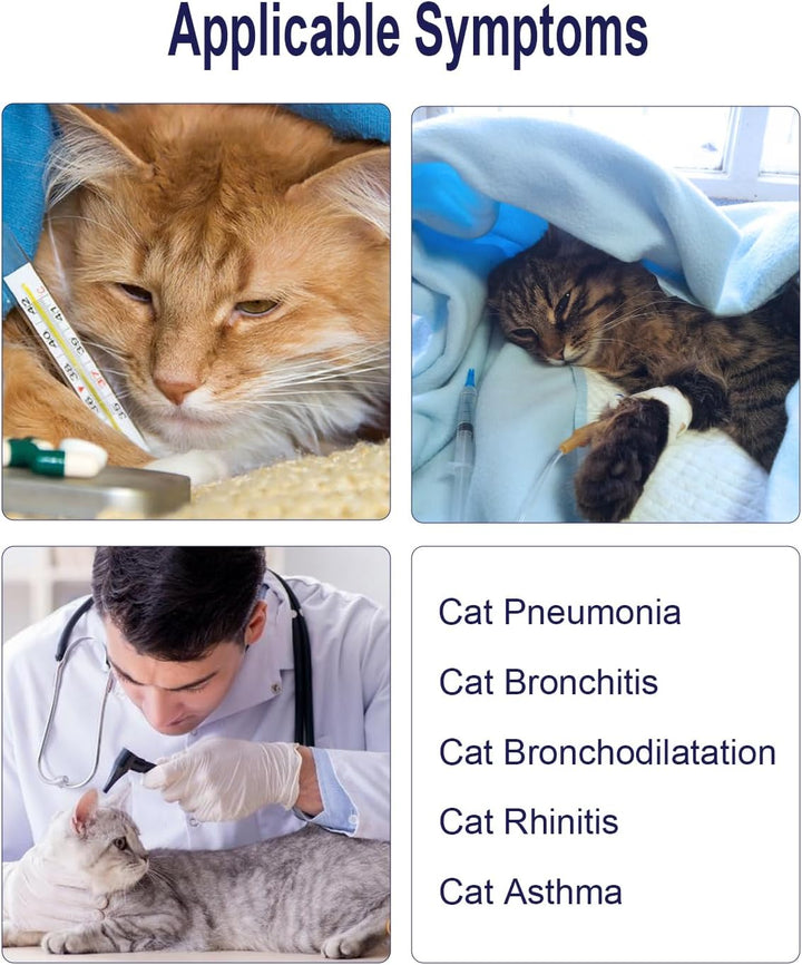 Portable Pet Nebulizer for Cat with Mask, Handheld Mesh Nebulizer for Cat, Low Noise, USB Operated for Home & Office Use, Fit for Pet Breathing Problems