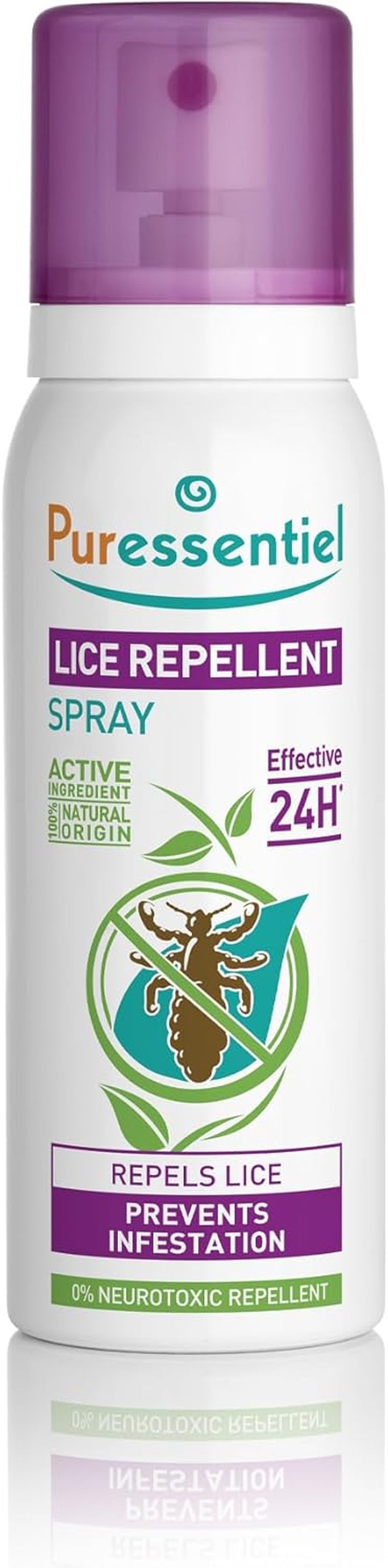 Head Lice Prevention and Repellent Spray for Kids and Adults, Proven 24 H Protection against Head Lice and Infestations, 100 Percent Natural Active Ingredients, Vegan, Cruelty Free, 75 Ml